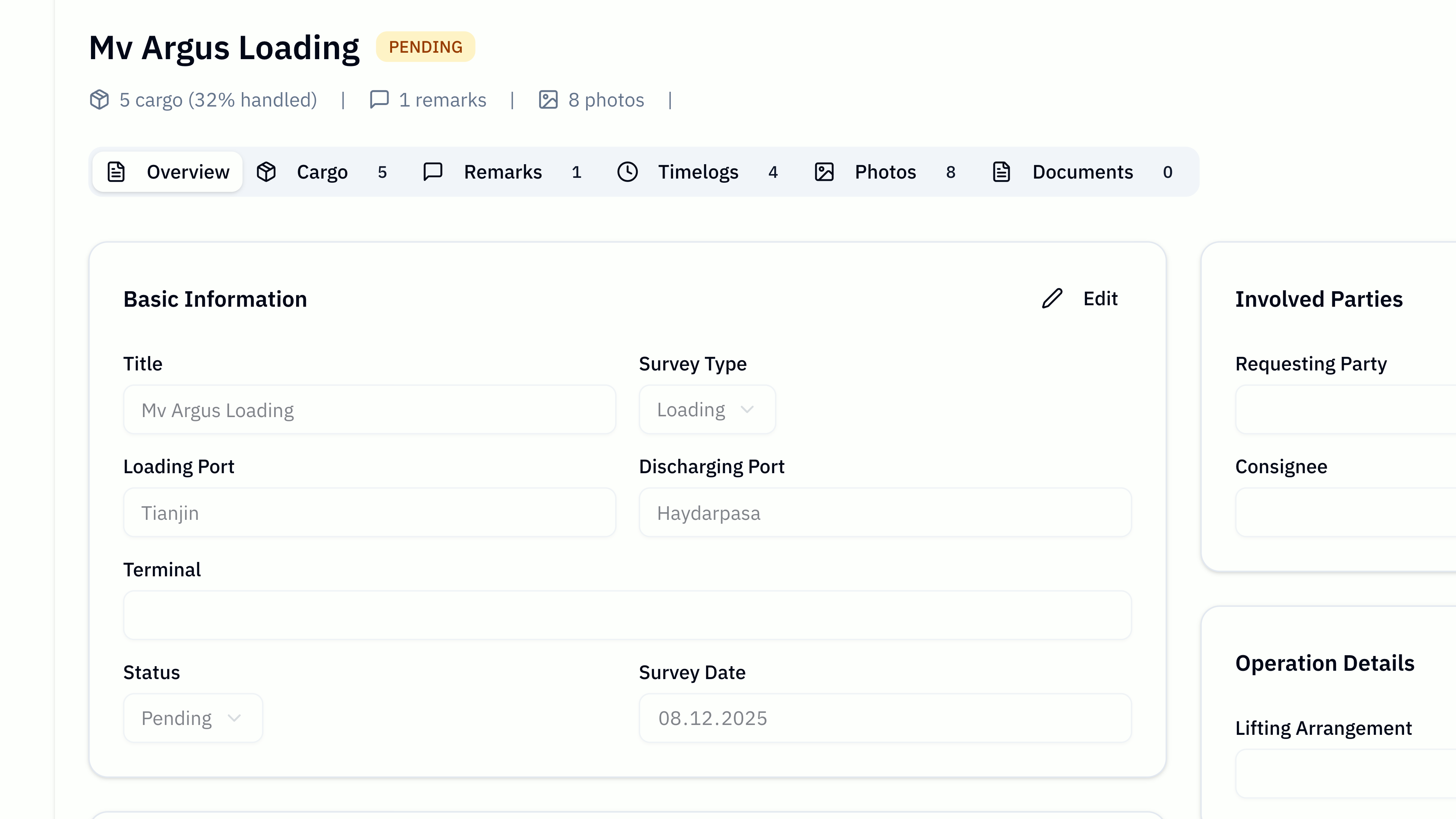 Survey Details Dashboard